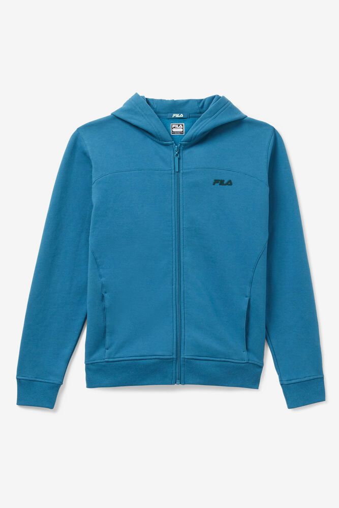 Fila Hoodie Womens Blue Never Lose Full Zip - Ireland 53069-NTBM